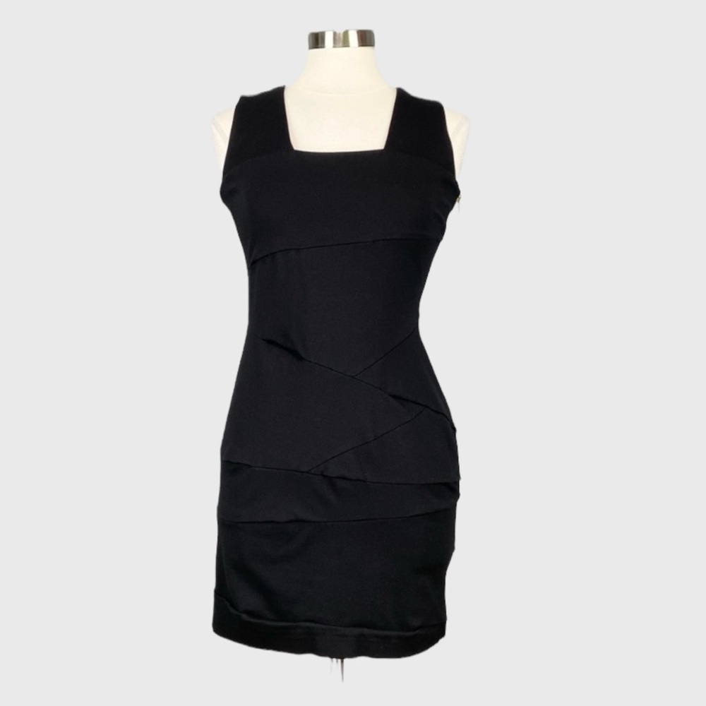 Cynthia Steffe Womens Black Banded Sheath Dress Bodycon Sleeveless size 2